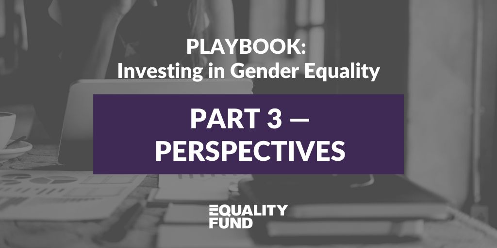 Who has a say matters | Part 3 | Playbook: Investing in Gender Equality