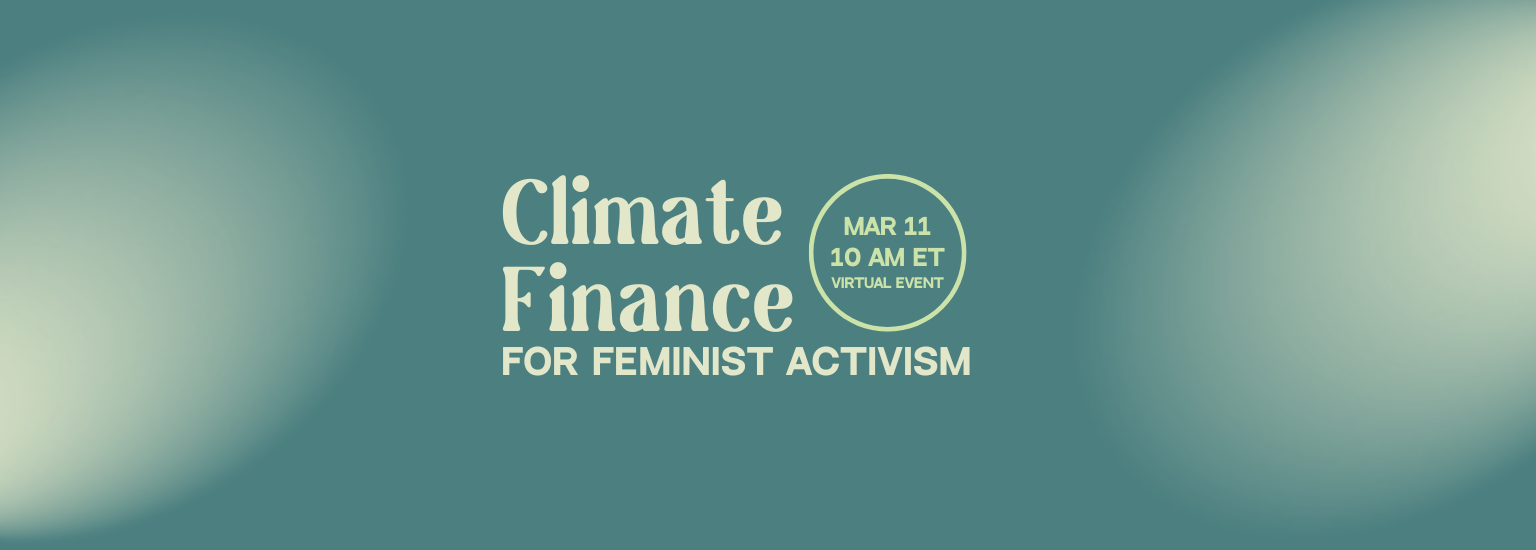 Climate Finance for Feminist Activism: Showcasing Success, Imagining Possibilities
