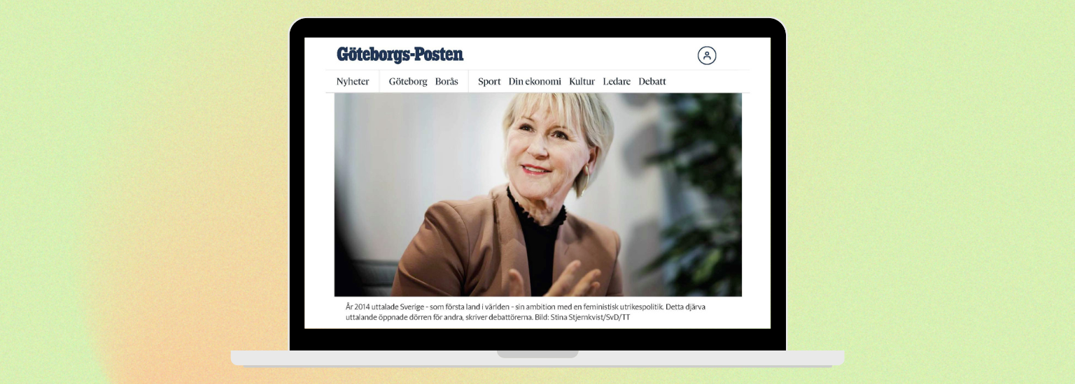 Sweden government’s scrapping of feminist foreign policy is a setback